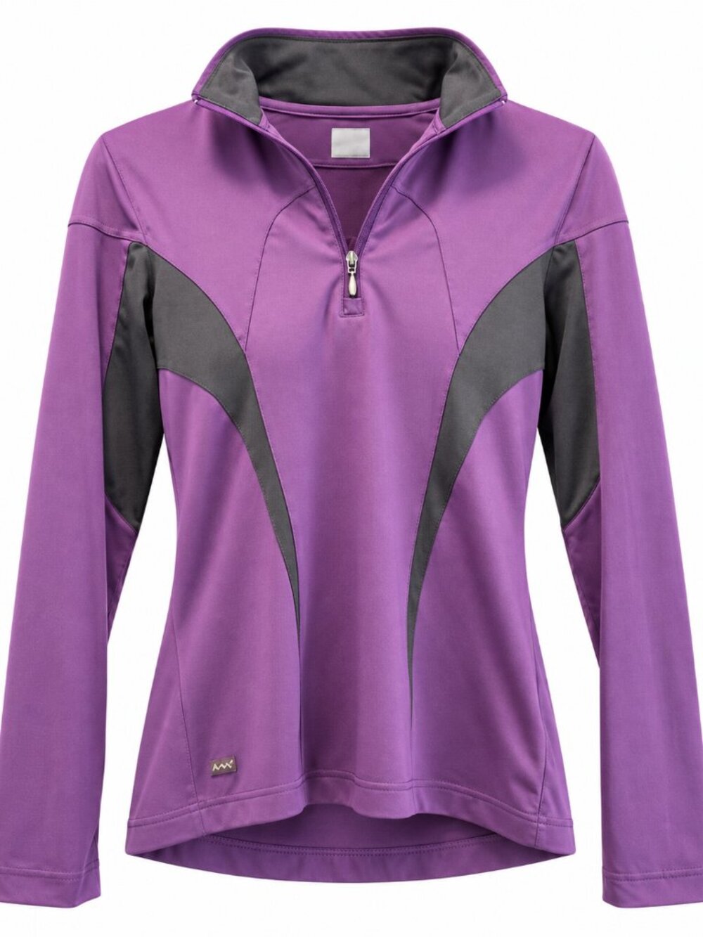 Eddie Bauer Purple and Black Quarter-Zip Performance Sweater